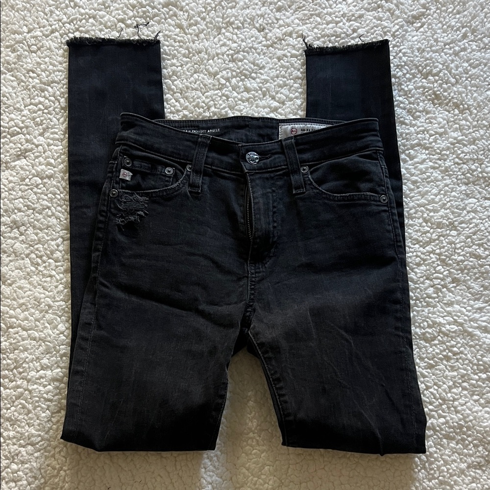 EUC AG Adriano Goldschmied The Farrah Skinny Ankle Black Skinny Jeans (24R)